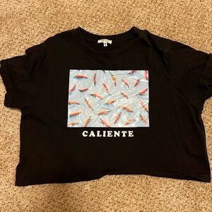 Black Crop Top “Caliente”